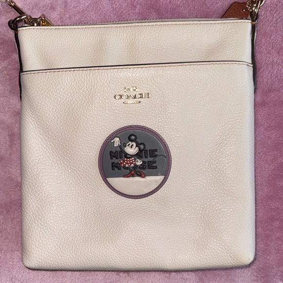 Coach Cream Crossbody Bag with Mickey Mouse Patch - Picture 2 of 16